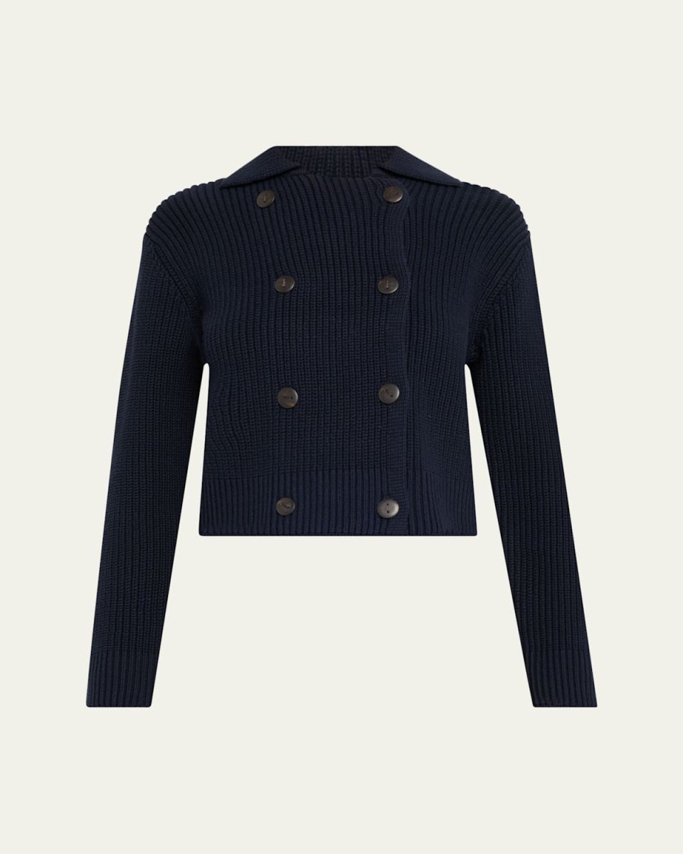 Double-Breasted Sweater Jacket